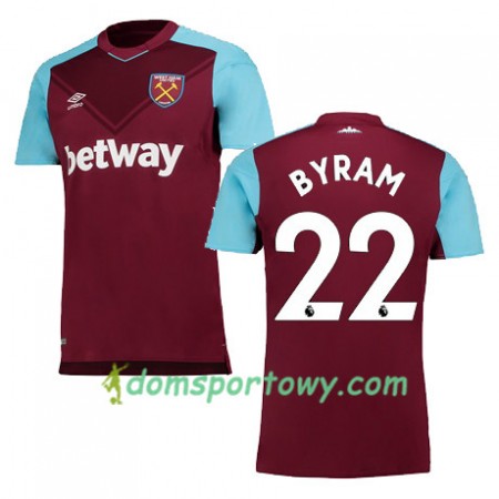 Koszulka West Ham United BYRAM Domowe Koszulki Piłkarskie 2017-2018 Krótki Rękaw