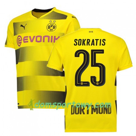 Koszulka Borussia Dortmund SOKRATIS 25 Domowe Koszulki Piłkarskie 2017-2018 Krótki Rękaw
