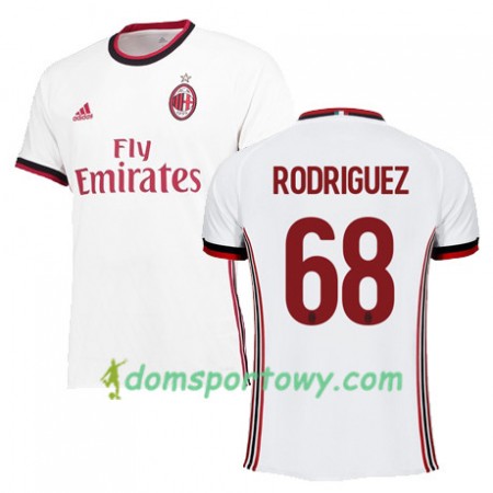 Koszulka AC Milan RODRIGUEZ 68 Wyjazdowe Koszulki Piłkarskie 2017-2018 Krótki Rękaw
