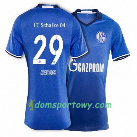 Koszulka FC Schalke 04 NALDO 29 Domowe Koszulki Piłkarskie 2017-2018 Krótki Rękaw