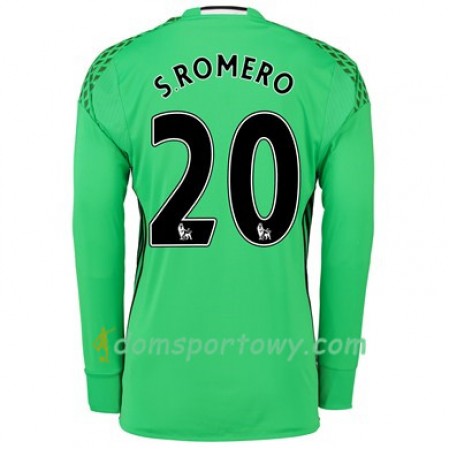 Koszulka Manchester United S ROMERO 20 Wyjazdowe Koszulki Piłkarskie 2017-2018 Długi Rękaw