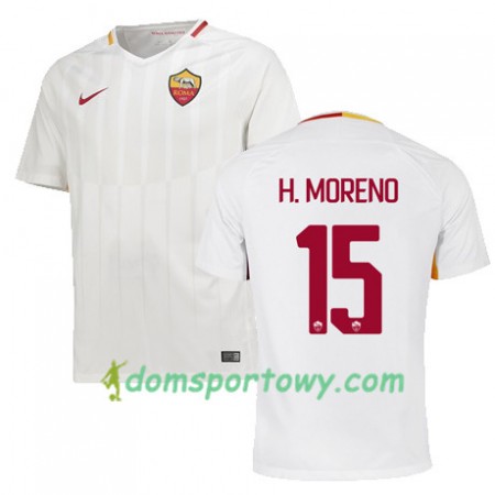 Koszulka AS Roma HECTOR MORENO 15 Wyjazdowe Koszulki Piłkarskie 2017-2018 Krótki Rękaw