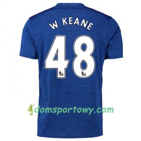 Koszulka Manchester United W KEANE 48 Wyjazdowe Koszulki Piłkarskie 2017-2018 Krótki Rękaw