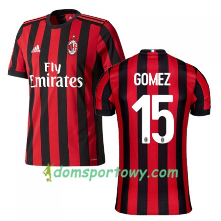 Koszulka AC Milan GOMEZ 15 Domowe Koszulki Piłkarskie 2017-2018 Krótki Rękaw