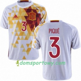 Koszulka Hiszpania GERARD PIQUE Wyjazdowe Koszulki Piłkarskie Euro 2016