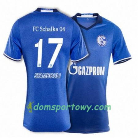 Koszulka FC Schalke 04 STAMBOULI 17 Domowe Koszulki Piłkarskie 2017-2018 Krótki Rękaw