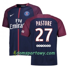 Koszulka Paris SG JAVIER PASTORE 27 Domowe Koszulki Piłkarskie 2017-2018 Krótki Rękaw