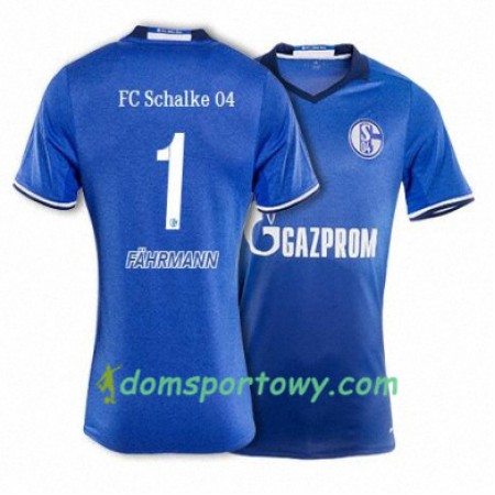 Koszulka FC Schalke 04 FAHRMANN 1 Domowe Koszulki Piłkarskie 2017-2018 Krótki Rękaw
