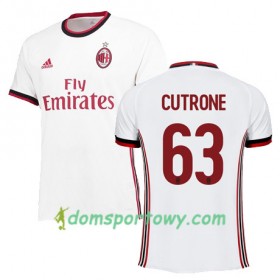 Koszulka AC Milan CUTRONE 63 Wyjazdowe Koszulki Piłkarskie 2017-2018 Krótki Rękaw