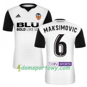 Koszulka Valencia CF MAKSIMOVIC Domowe Koszulki Piłkarskie 2017-2018 Krótki Rękaw
