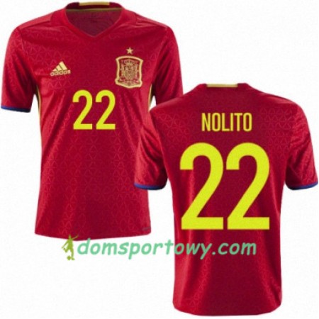Koszulka Hiszpania NOLITO Domowe Koszulki Piłkarskie Euro 2016