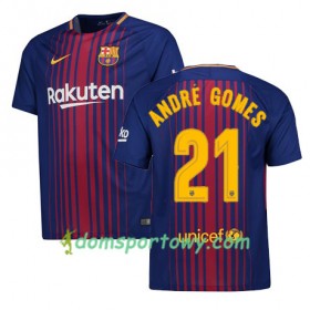 Koszulka FC Barcelona Andre Gomes 21 Domowe Koszulki Piłkarskie 2017-2018 Krótki Rękaw