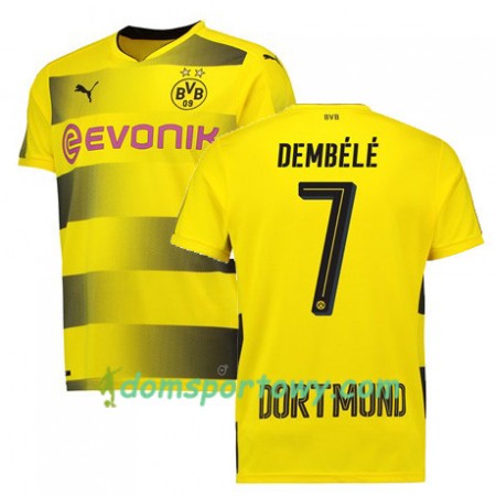 Koszulka Borussia Dortmund DEMBELE 7 Domowe Koszulki Piłkarskie 2017-2018 Krótki Rękaw