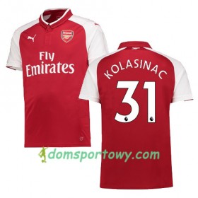 Koszulka Arsenal KOLASINAC 31 Domowe Koszulki Piłkarskie 2017-2018 Krótki Rękaw