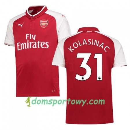 Koszulka Arsenal KOLASINAC 31 Domowe Koszulki Piłkarskie 2017-2018 Krótki Rękaw