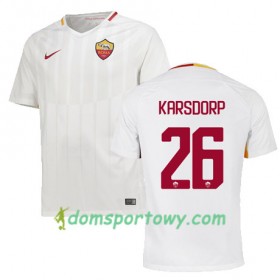 Koszulka AS Roma KARSDORP 26 Wyjazdowe Koszulki Piłkarskie 2017-2018 Krótki Rękaw