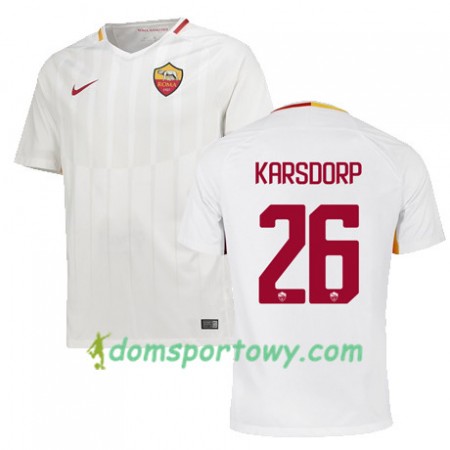 Koszulka AS Roma KARSDORP 26 Wyjazdowe Koszulki Piłkarskie 2017-2018 Krótki Rękaw