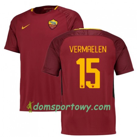 Koszulka AS Roma VERMAELEN 15 Domowe Koszulki Piłkarskie 2017-2018 Krótki Rękaw