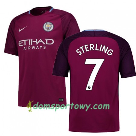 Koszulka Manchester City STERLING 7 Wyjazdowe Koszulki Piłkarskie 2017-2018 Krótki Rękaw
