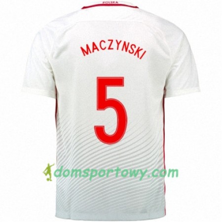 Koszulka Polska KRZYSZTOF MACZYNSKI Domowe Koszulki Piłkarskie Euro 2016