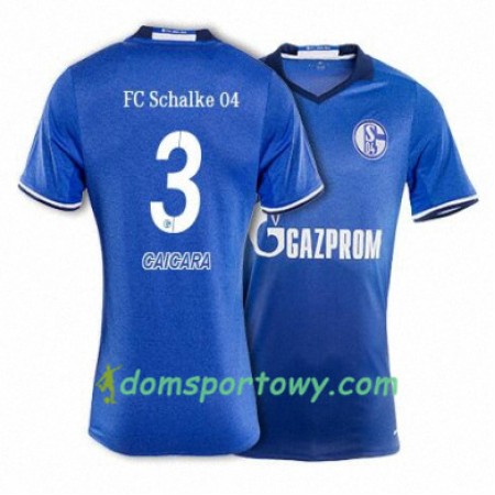 Koszulka FC Schalke 04 CAICARA 3 Domowe Koszulki Piłkarskie 2017-2018 Krótki Rękaw