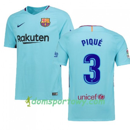 Koszulka FC Barcelona PIQUE 3 Wyjazdowe Koszulki Piłkarskie 2017-2018 Krótki Rękaw