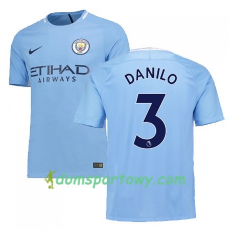Koszulka Manchester City DANILO 3 Domowe Koszulki Piłkarskie 2017-2018 Krótki Rękaw