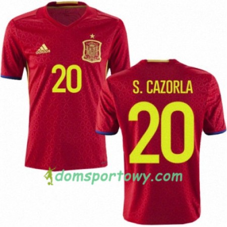 Koszulka Hiszpania SANTI CAZORLA Domowe Koszulki Piłkarskie Euro 2016