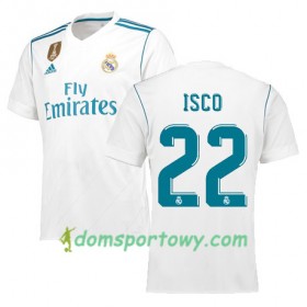 Koszulka Real Madryt ISCO 22 Domowe Koszulki Piłkarskie 2017-2018 Krótki Rękaw