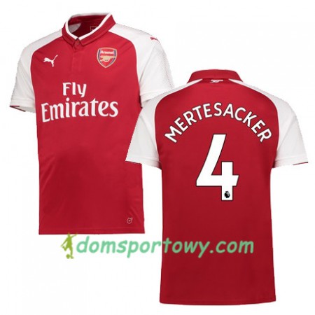 Koszulka Arsenal MERTESACKER 4 Domowe Koszulki Piłkarskie 2017-2018 Krótki Rękaw