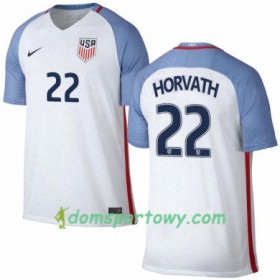 Koszulka Stany Zjednoczone ETHAN HORVATH Domowe Koszulki Piłkarskie 2016/17 Krótki Rękaw