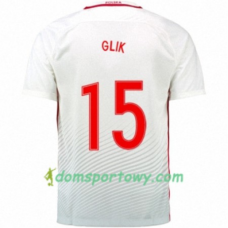 Koszulka Polska KAMIL GLIK Domowe Koszulki Piłkarskie Euro 2016