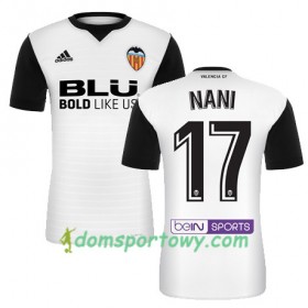 Koszulka Valencia CF NANI Domowe Koszulki Piłkarskie 2017-2018 Krótki Rękaw