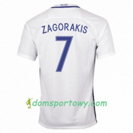 Koszulka Grecja THEODOROS ZAGORAKIS Domowe Koszulki Piłkarskie 2016/17 Krótki Rękaw