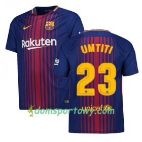 Koszulka FC Barcelona Samuel Umtiti 23 Domowe Koszulki Piłkarskie 2017-2018 Krótki Rękaw