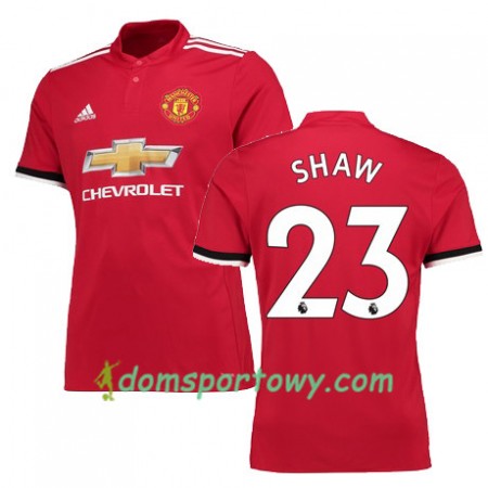 Koszulka Manchester United SHAW 23 Domowe Koszulki Piłkarskie 2017-2018 Krótki Rękaw