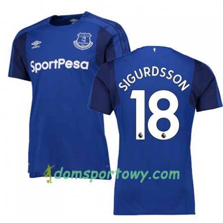 Koszulka Everton SIGURDSSON Domowe Koszulki Piłkarskie 2017-2018 Krótki Rękaw