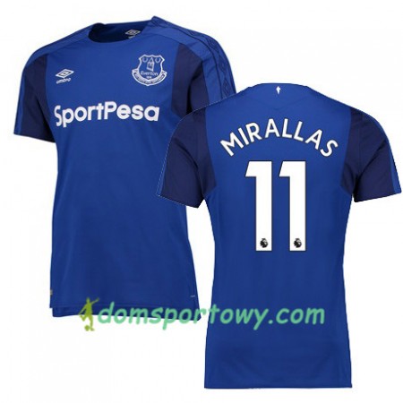Koszulka Everton MIRALLAS Domowe Koszulki Piłkarskie 2017-2018 Krótki Rękaw