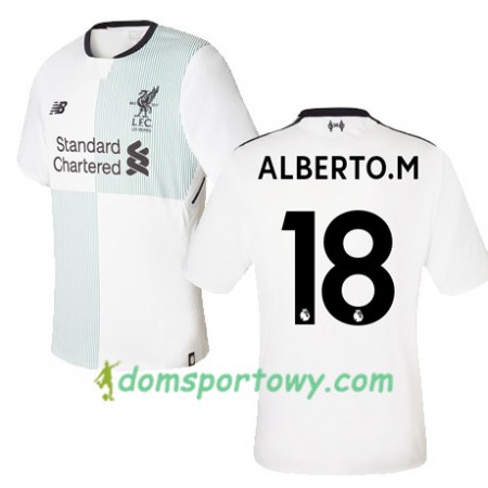 Koszulka Liverpool ALBERTO M 18 Wyjazdowe Koszulki Piłkarskie 2017-2018 Krótki Rękaw