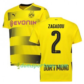 Koszulka Borussia Dortmund ZAGADOU 2 Domowe Koszulki Piłkarskie 2017-2018 Krótki Rękaw