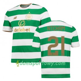 Koszulka Celtic FC OLIVIER NTCHAM Domowe Koszulki Piłkarskie 2017-2018 Krótki Rękaw