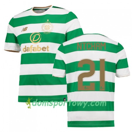 Koszulka Celtic FC OLIVIER NTCHAM Domowe Koszulki Piłkarskie 2017-2018 Krótki Rękaw