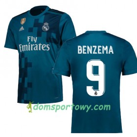 Koszulka Real Madryt BENZEMA 9 Trzeci Koszulki Piłkarskie 2017-2018 Krótki Rękaw