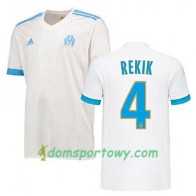 Koszulka Olympique Marsylia KARIM REKIK 4 Domowe Koszulki Piłkarskie 2017-2018 Krótki Rękaw