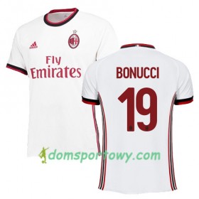 Koszulka AC Milan BONUCCI 19 Wyjazdowe Koszulki Piłkarskie 2017-2018 Krótki Rękaw