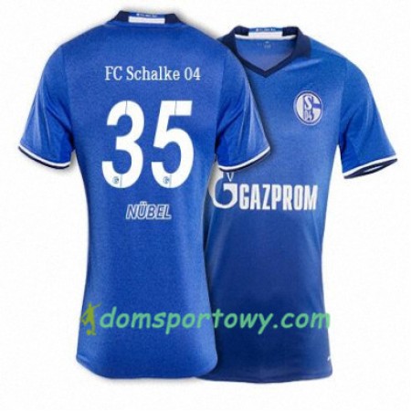 Koszulka FC Schalke 04 NUBEL 35 Domowe Koszulki Piłkarskie 2017-2018 Krótki Rękaw