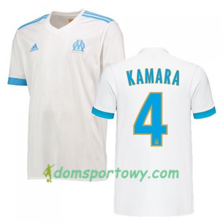 Koszulka Olympique Marsylia KAMARA 4 Domowe Koszulki Piłkarskie 2017-2018 Krótki Rękaw