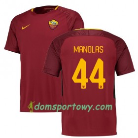 Koszulka AS Roma MANOLAS 44 Domowe Koszulki Piłkarskie 2017-2018 Krótki Rękaw