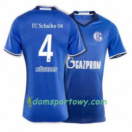 Koszulka FC Schalke 04 HOWEDES 4 Domowe Koszulki Piłkarskie 2017-2018 Krótki Rękaw