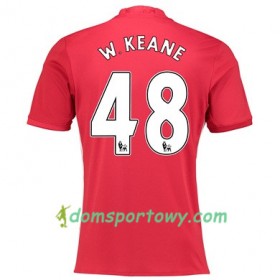 Koszulka Manchester United W KEANE 48 Domowe Koszulki Piłkarskie 2017-2018 Krótki Rękaw